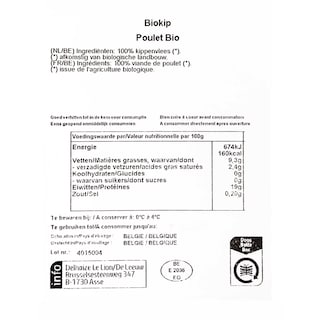 Delhaize | Bio | Kip | Bio 