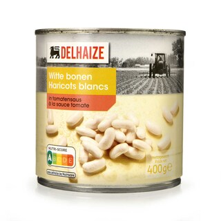 Delhaize | Witte bonen | Tomatensaus | Blik 
