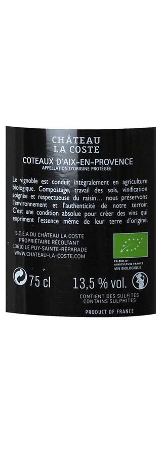France - Frankrijk | Coteaux d'Aix-en-Provence | Château La Coste 1ère Cuvée 2014 Rood | Bio 