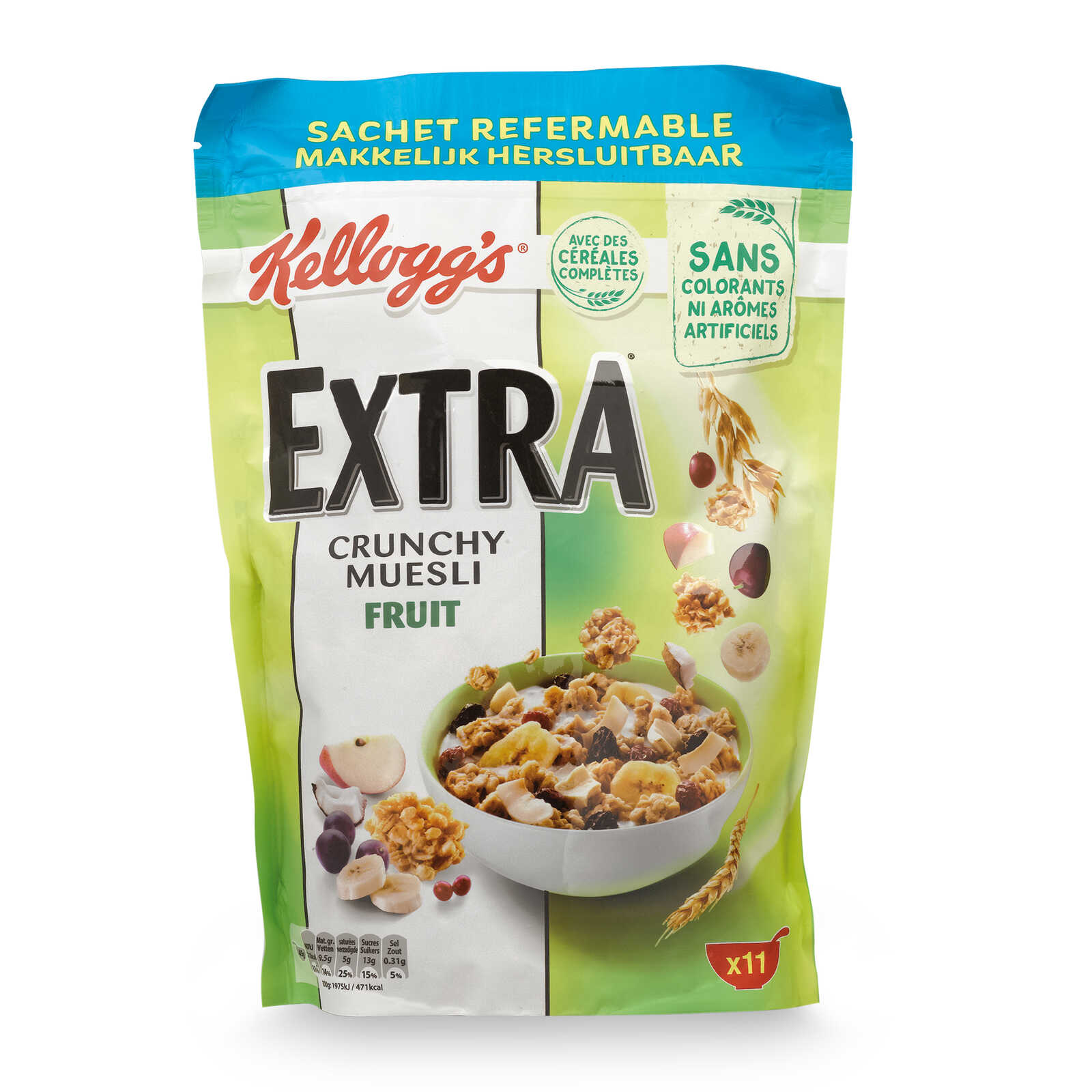 Kellogg's Extra Céréales Muesli Fruits Crunchy 500 gr