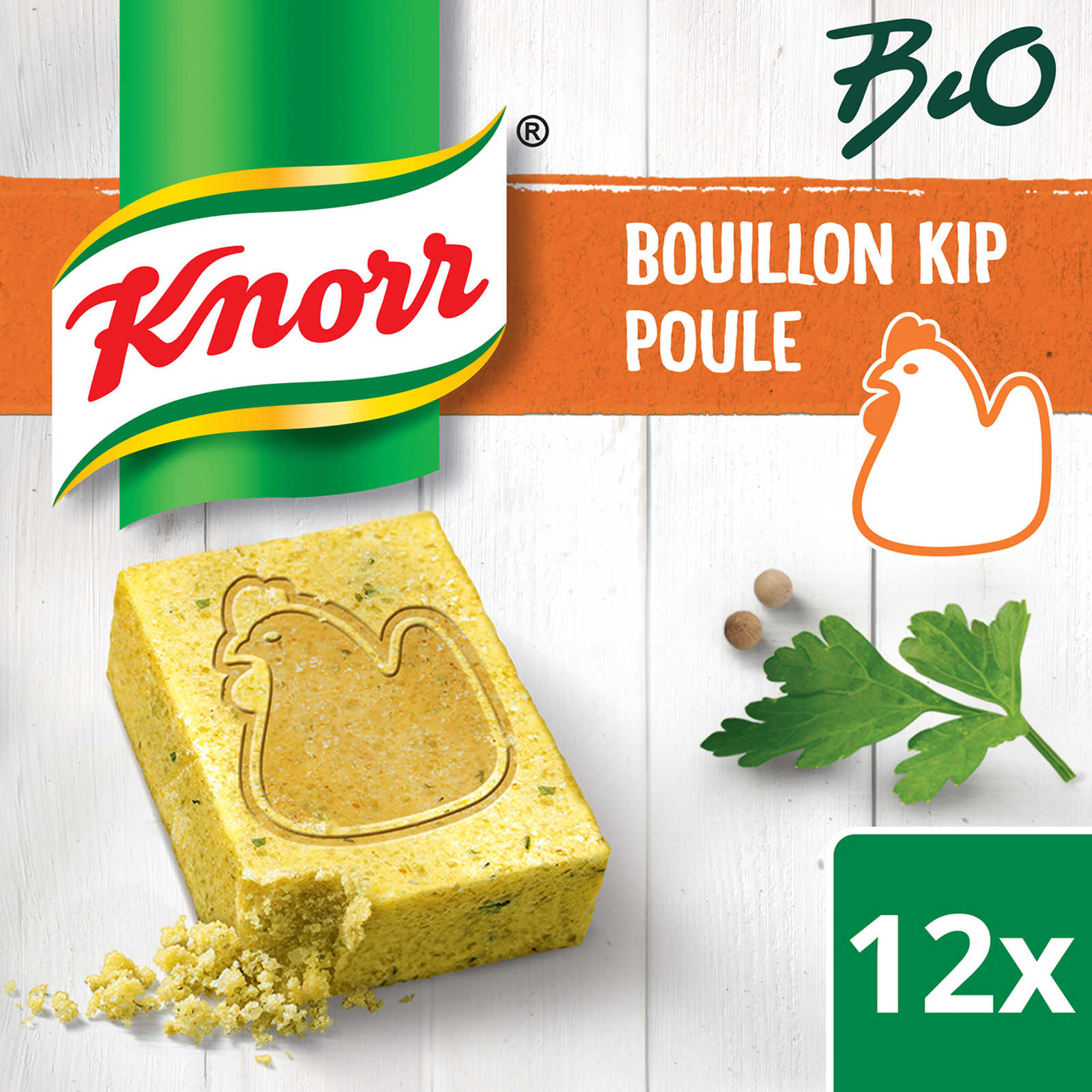 Knorr Bouillon Kip 12 stuks 120 g Bio 120 gr Delhaize