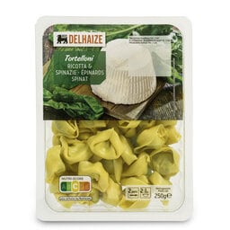 Tortelloni ricotta met spinazie