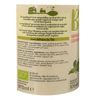Delhaize | Bio | Soupe | Légumes verts | Bio 