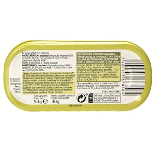 Delhaize | Anchois | Filets | Huile d'olive 