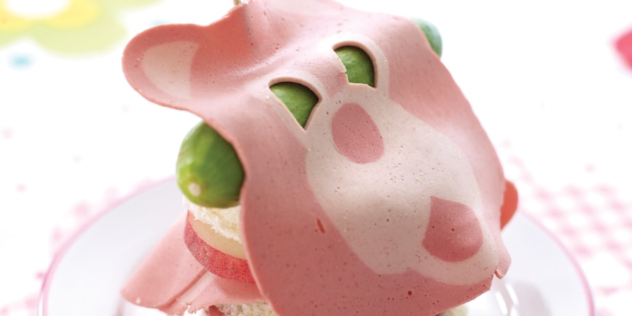 Tartine au saucisson ours, concombre et pêche