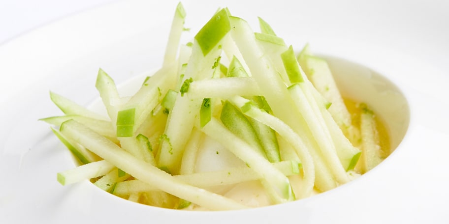 Groene appel met vanille en mascarpone