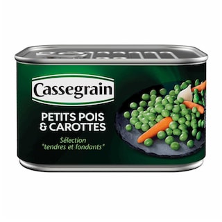 Cassegrain | Petits pois-Carottes|Mélange printanier|Etuvé 
