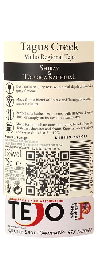 Portugal | Tejo IGT | Tagus Creek Syrah/Touriga Nacional Rosé 