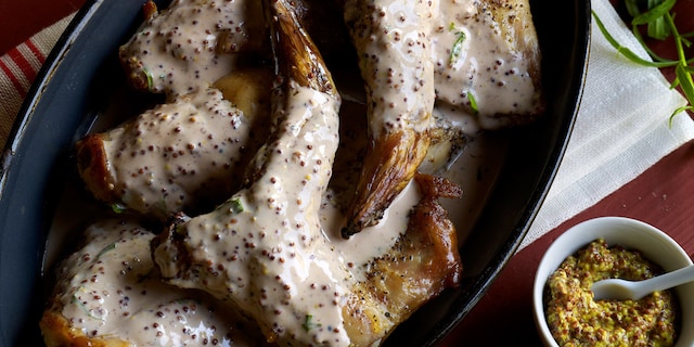 Lapin à la moutarde et au vin doux