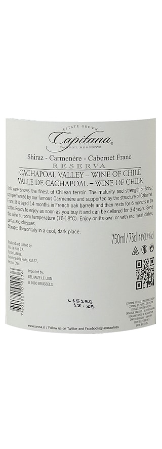 Chili | Rapel Valley | La Capitana Reserva Rood 