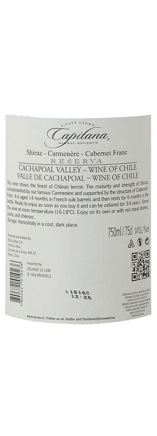 Chili | Rapel Valley | La Capitana Reserva Rood 