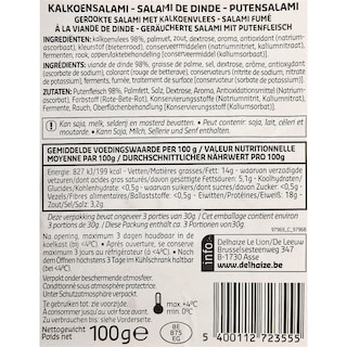 Delhaize | Salami de dinde 100 gr