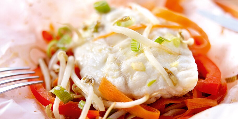 Vis op z’n Aziatisch in papillot