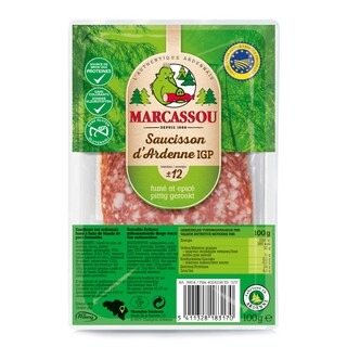 Marcassou | Saucisson d'Ardenne | Fumé-Epicé | Tranches | IGP 