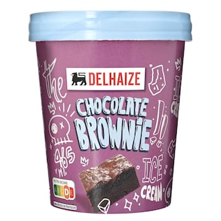Delhaize | Crème glacée | Chocolat | Brownie 