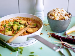 Cobia aux épices tandoori, légumes-racines et mangue