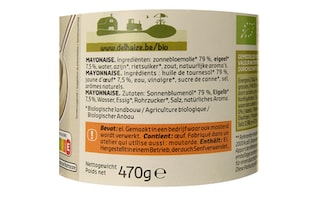 Delhaize | Bio | Mayonaise | Eieren | Bio 