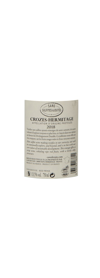 France - Frankrijk | Rhône - Crozes Hermitage | Crozes-Hermitage 2018 | Zonder sulfite 