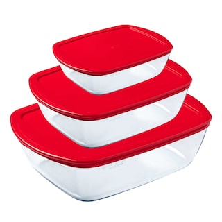 Pyrex | Set Schotels | Rood 