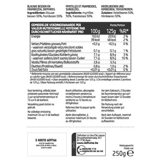 Delhaize | blauwe bosbes en frambozen 