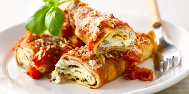 Gratin de crêpes comme des cannellonis