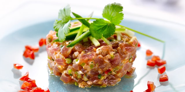 Tonijntartaar met Thaise smaken