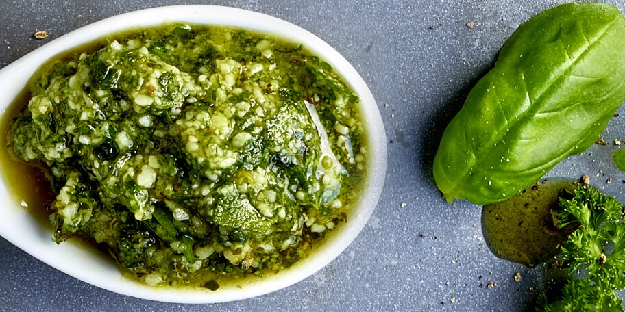 Pesto au basilic et à la coriandre