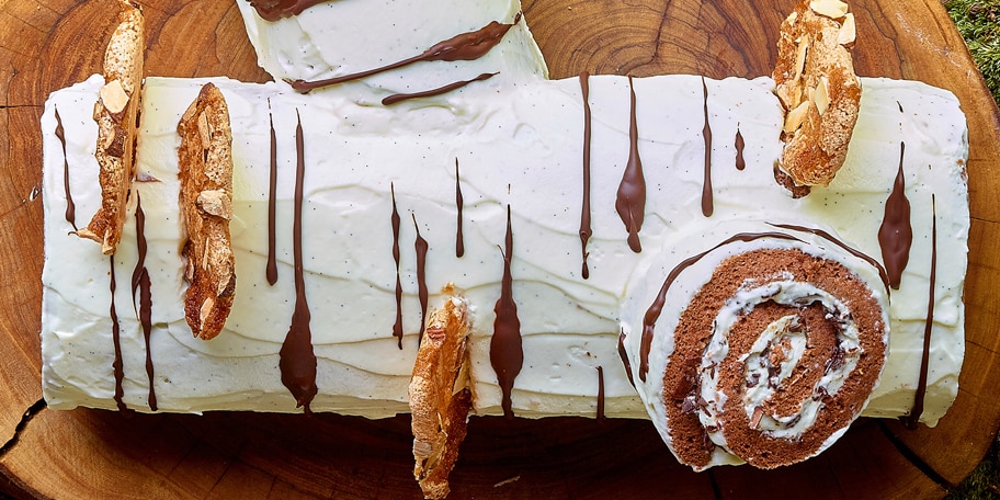 Bûche stracciatella