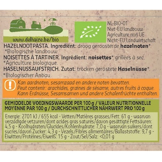Delhaize | Bio | Hazelnotenpasta | Bio 250 gr
