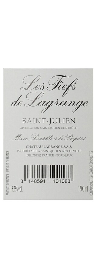 France - Frankrijk | Bordeaux - Saint Julien Gc | Les Fiefs de Lagrange 2009 Rood 