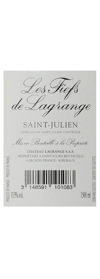 France - Frankrijk | Bordeaux - Saint Julien Gc | Les Fiefs de Lagrange 2009 Rood 