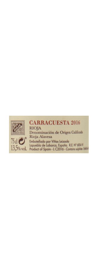 Espagne - Spanje | Rioja D.O.C. | Carracuesta 2016 