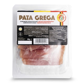 Grega | Ham|Pata Grege|Dunne sneetjes|24 M gedroogd 50 gr