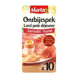 Herta | Lard Petit Déjeuner Fumé | 10 tranches 100 gr