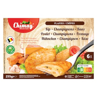 6 crêpes poulet champignon fromage