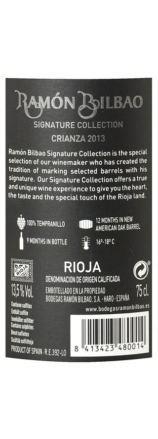 Espagne - Spanje | Rioja | Ramon Bilbao Crianza 13 Rouge 