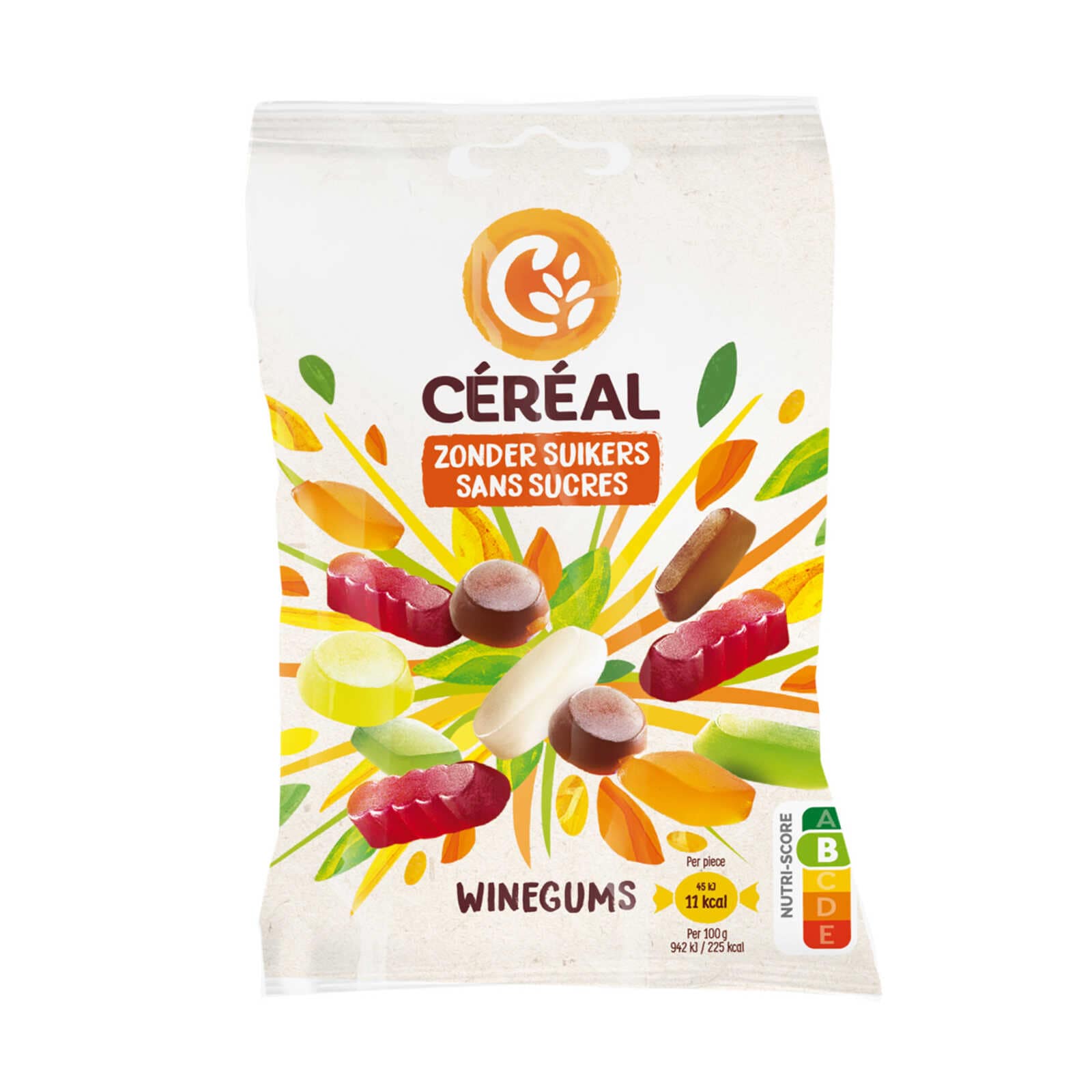 Céréal | Control+ | Winegums | Zonder suiker |Maltitol | 100 gr | Delhaize