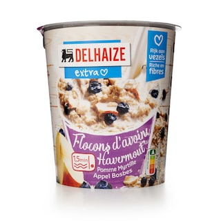 Delhaize | Flocons d'avoine | Pomme & Myrtille 