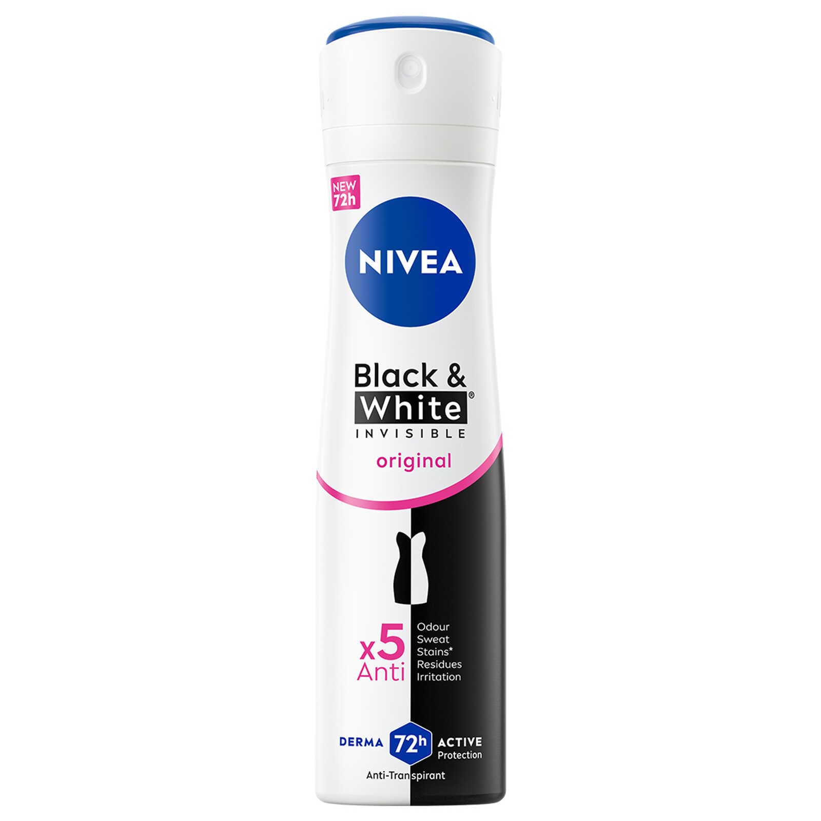 Nivea Spray | Invisible For Black & White | Original | 150ml