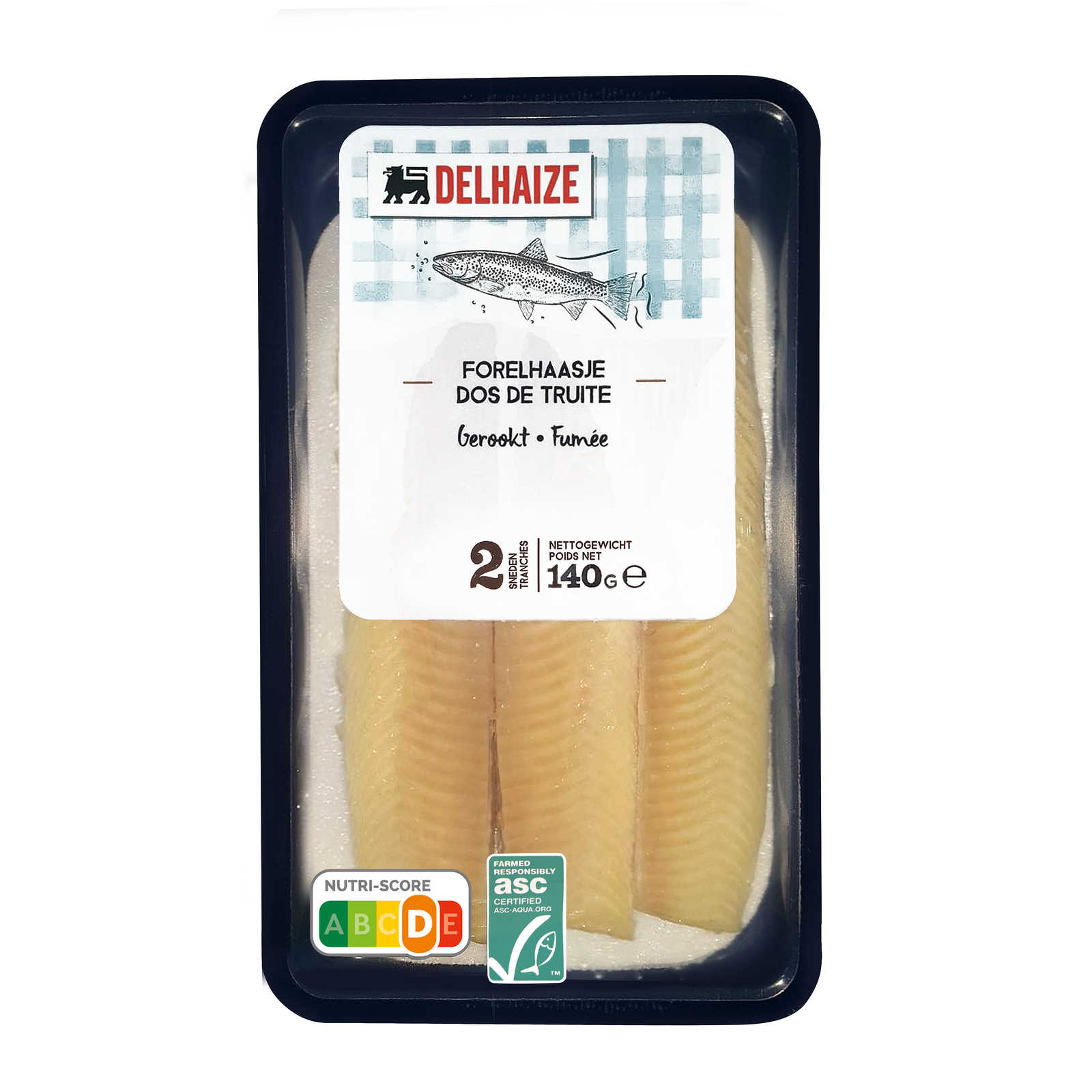 Delhaize Filet de truite Fumé 125 gr Delhaize