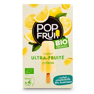 Maison de la glace | Pop'Fruit | Stick | Citron | Bio 