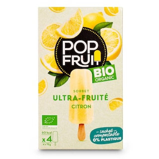 Maison de la glace | Pop'Fruit | Stick | Citron | Bio 