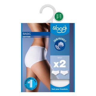 Sloggi | Slip | Basic H Midi | Blanc | 46 