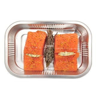 Delhaize | Dos de saumon, garni de beurre aux fines herbes et bouquet garni 