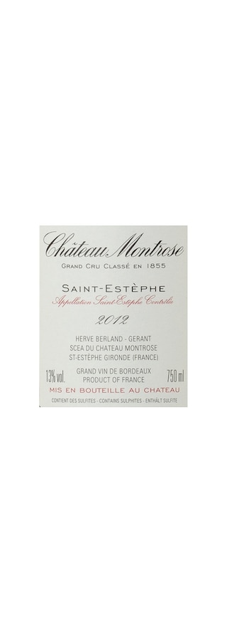 FR BORDEAUX SAINT ESTEPHE | Château Montrose 2012 