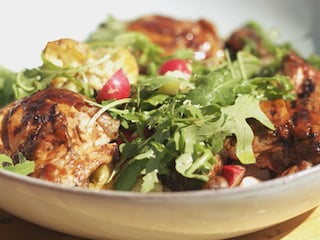 Poulet grillé au barbecue et salade de pommes de terre