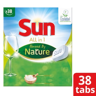 Sun | Tablettes lave-vaisselle | Ecolabel | 38 Tablettes 
