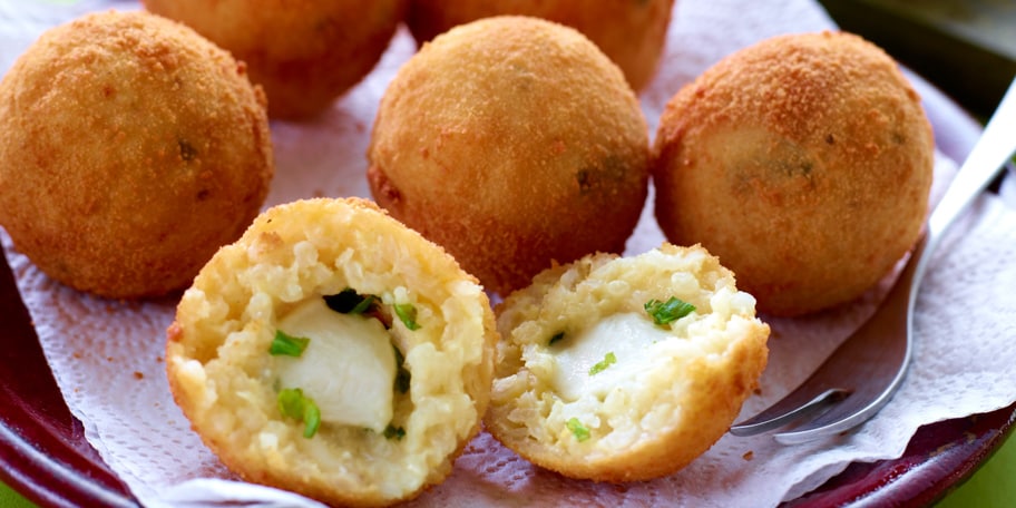 Croquettes de riz aux deux fromages