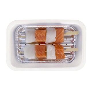 Delhaize | Brochette | Kabeljauw/Zalm | Natuur 