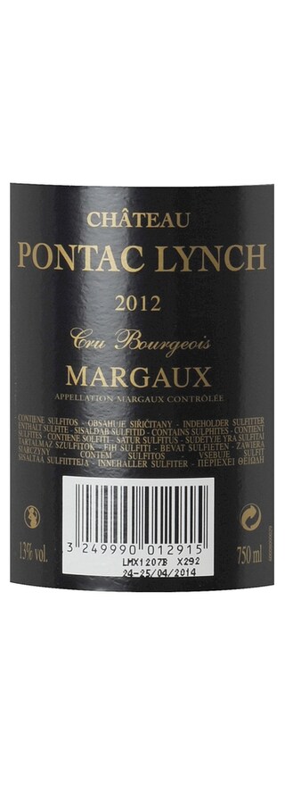 FR BORDEAUX MARGAUX | Château Pontac Lynch 2012 
